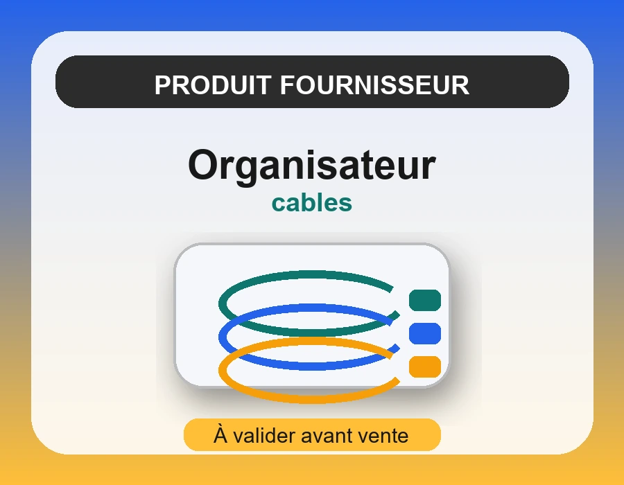 Organisateur de câbles et accessoires tech