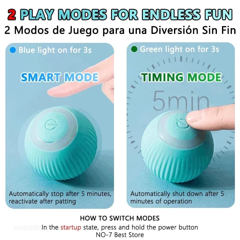 Balle interactive automatique pour chat photo 4