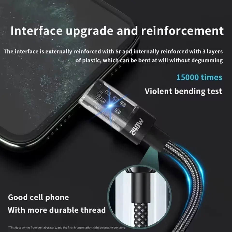 Câble USB-C charge rapide avec affichage LED - high-tech Maxi Trouvaille photo 2