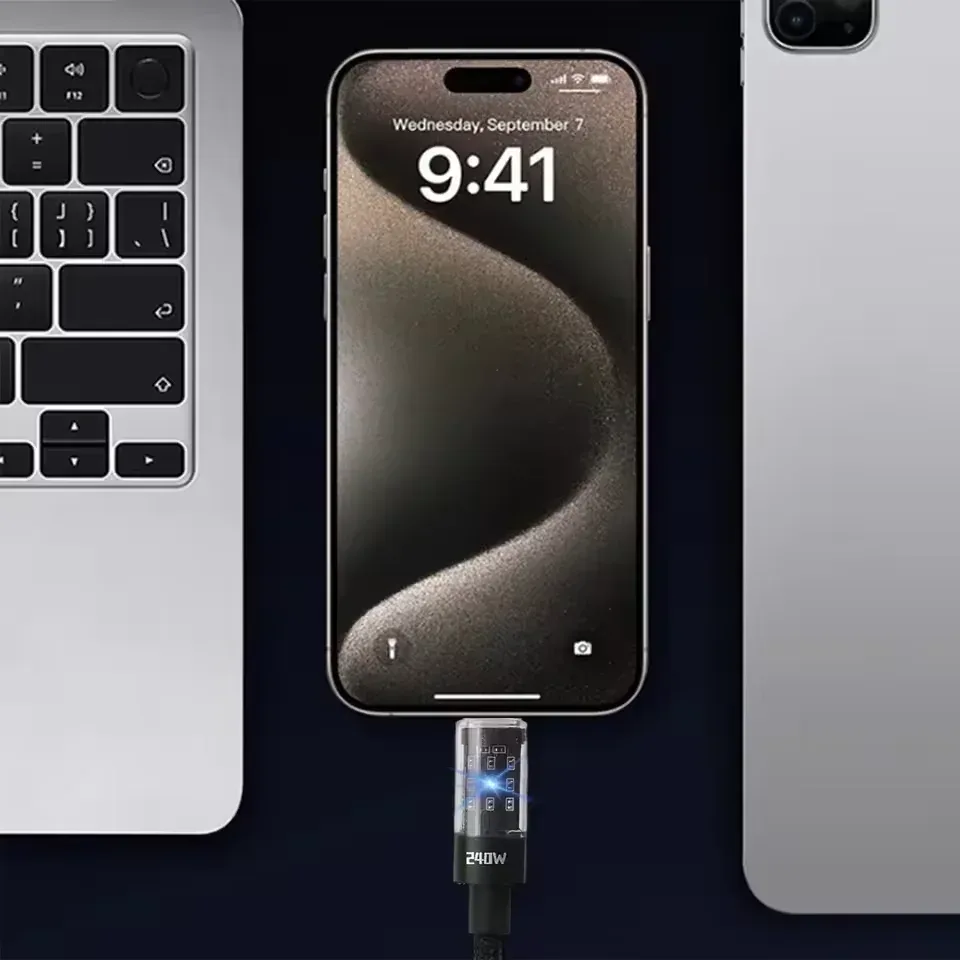 Câble USB-C charge rapide avec affichage LED - high-tech Maxi Trouvaille photo 5