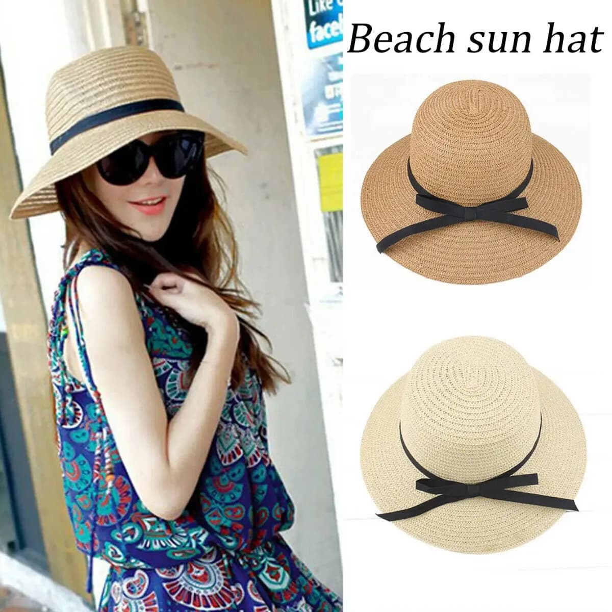 Chapeau de paille pliable UPF 50+ photo 3