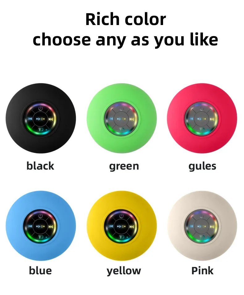 Enceinte Bluetooth étanche avec lumière RGB photo 3