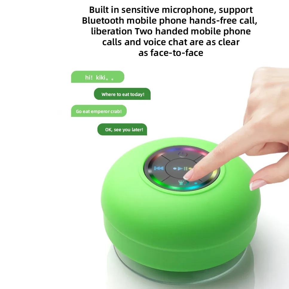 Enceinte Bluetooth étanche avec lumière RGB photo 5