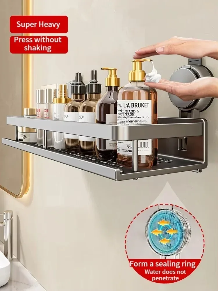 Étagère de salle de bain à ventouse sans perçage - maison Maxi Trouvaille photo 3