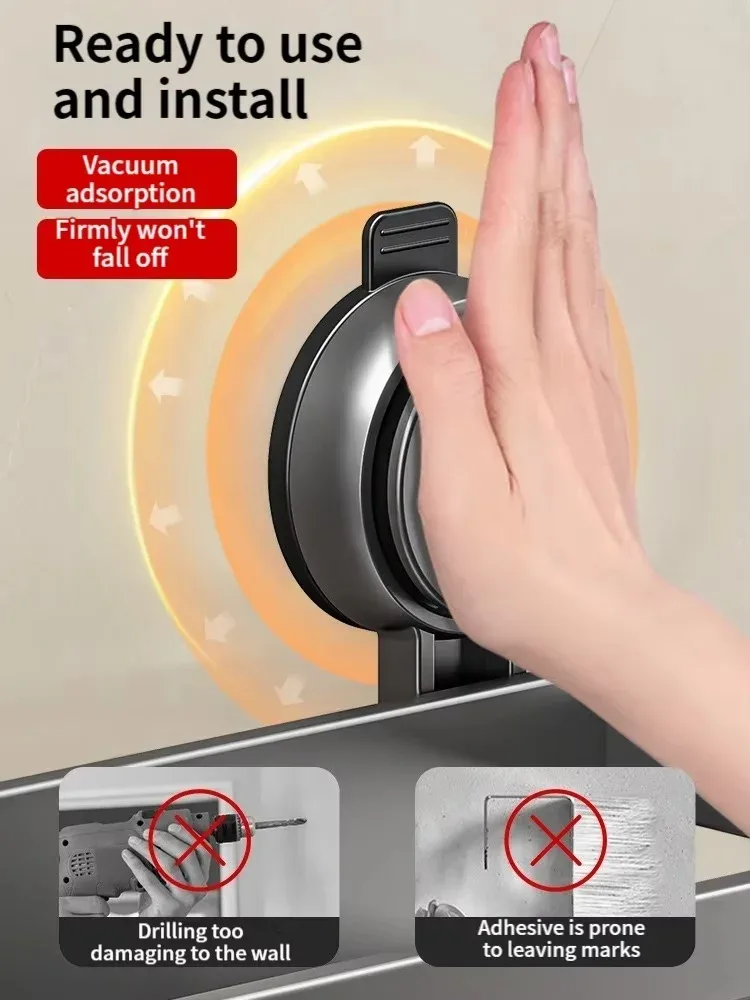 Étagère de salle de bain à ventouse sans perçage - maison Maxi Trouvaille photo 4