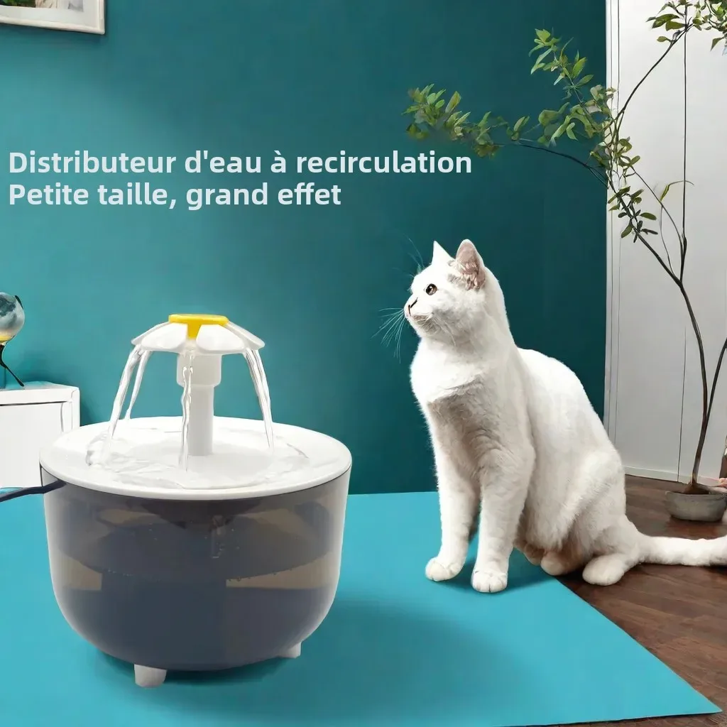 Fontaine à eau silencieuse pour chat USB 1,2 L photo 2