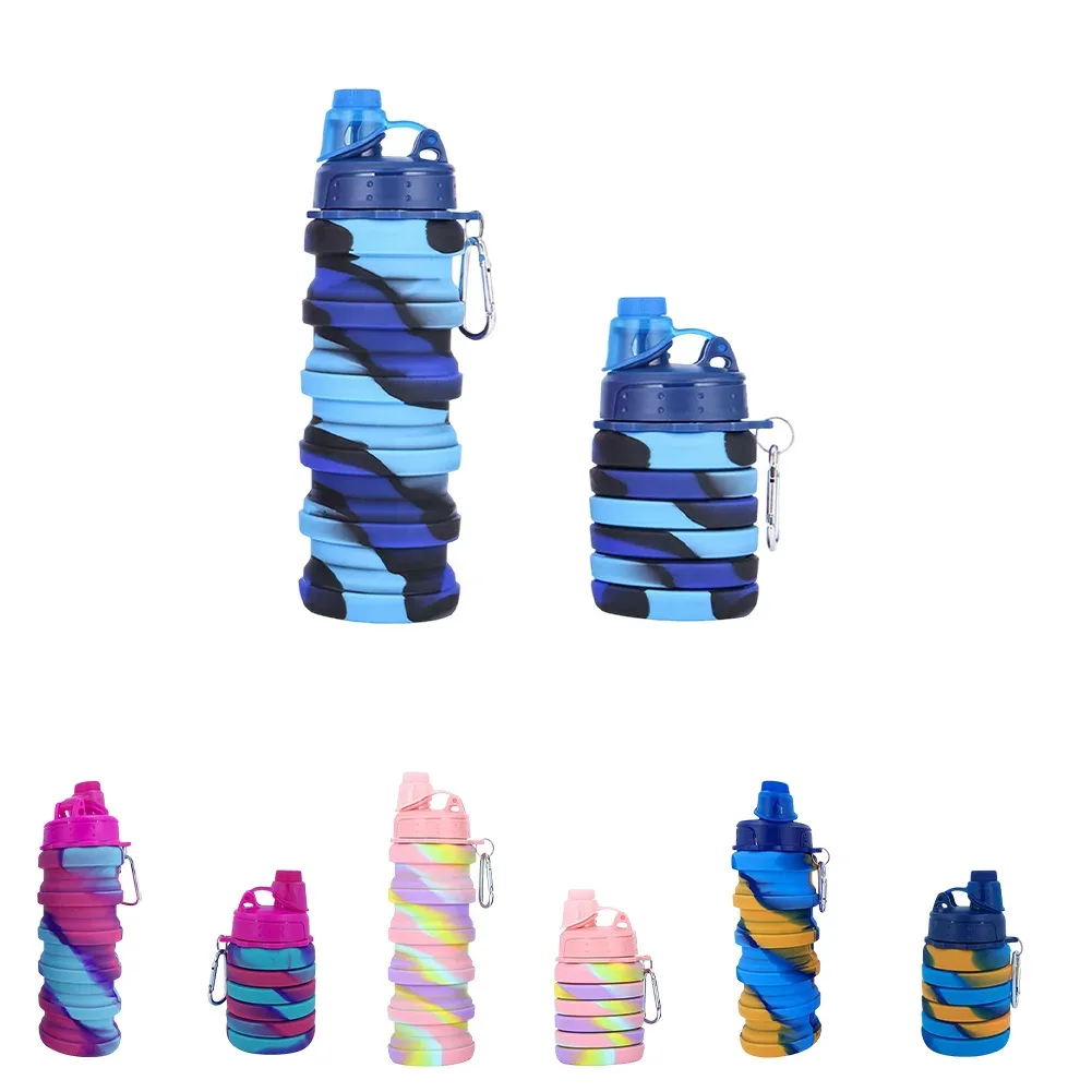 Gourde pliable silicone voyage avec mousqueton - accessoires Maxi Trouvaille photo 3