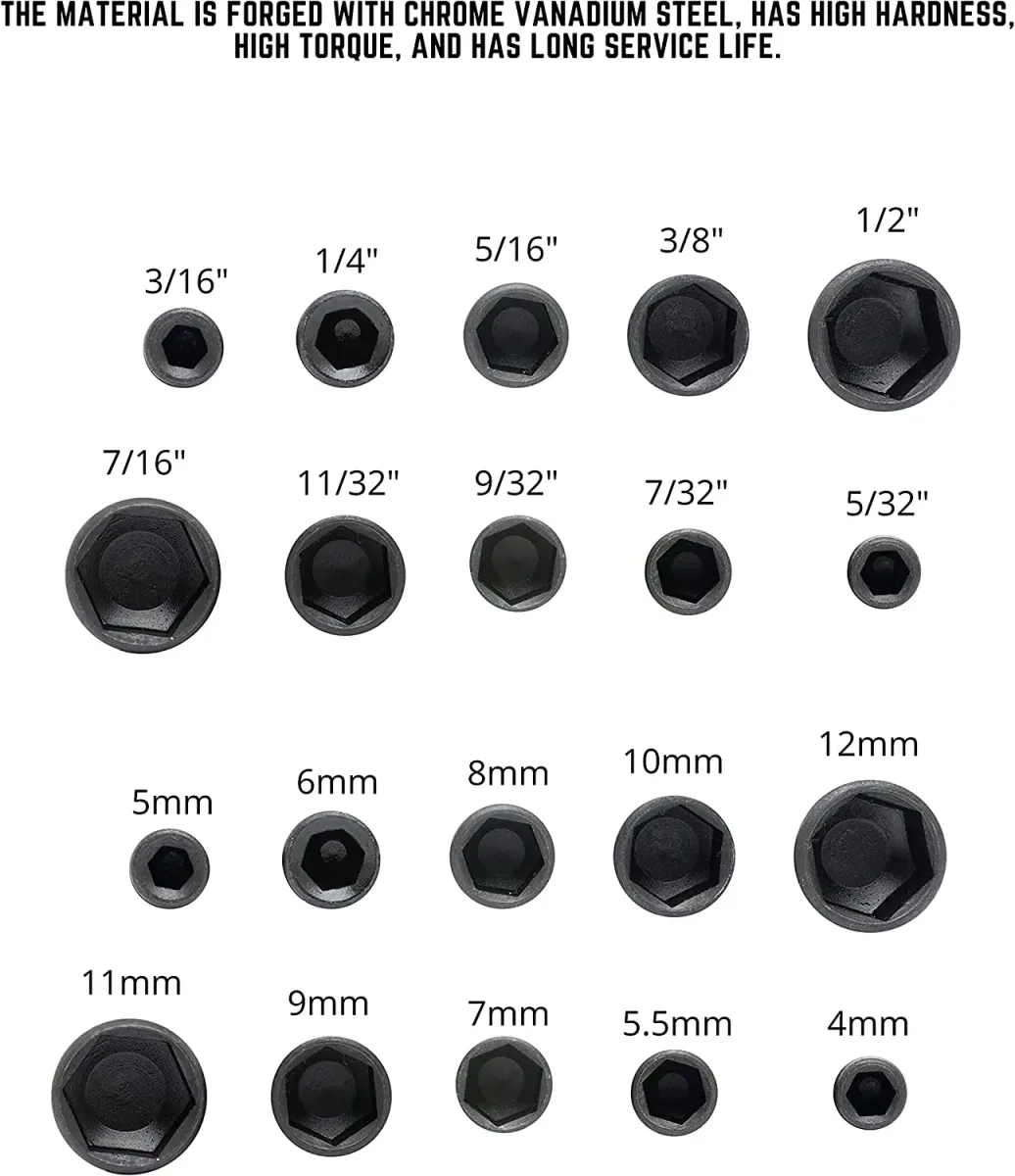 Jeu de douilles hexagonales 9 pièces (5-13 mm) - boutique Maxi Trouvaille photo 3