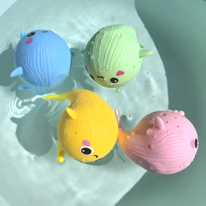 Jouets de bain baleines squishy - lot de 4 - enfant Maxi Trouvaille photo 2