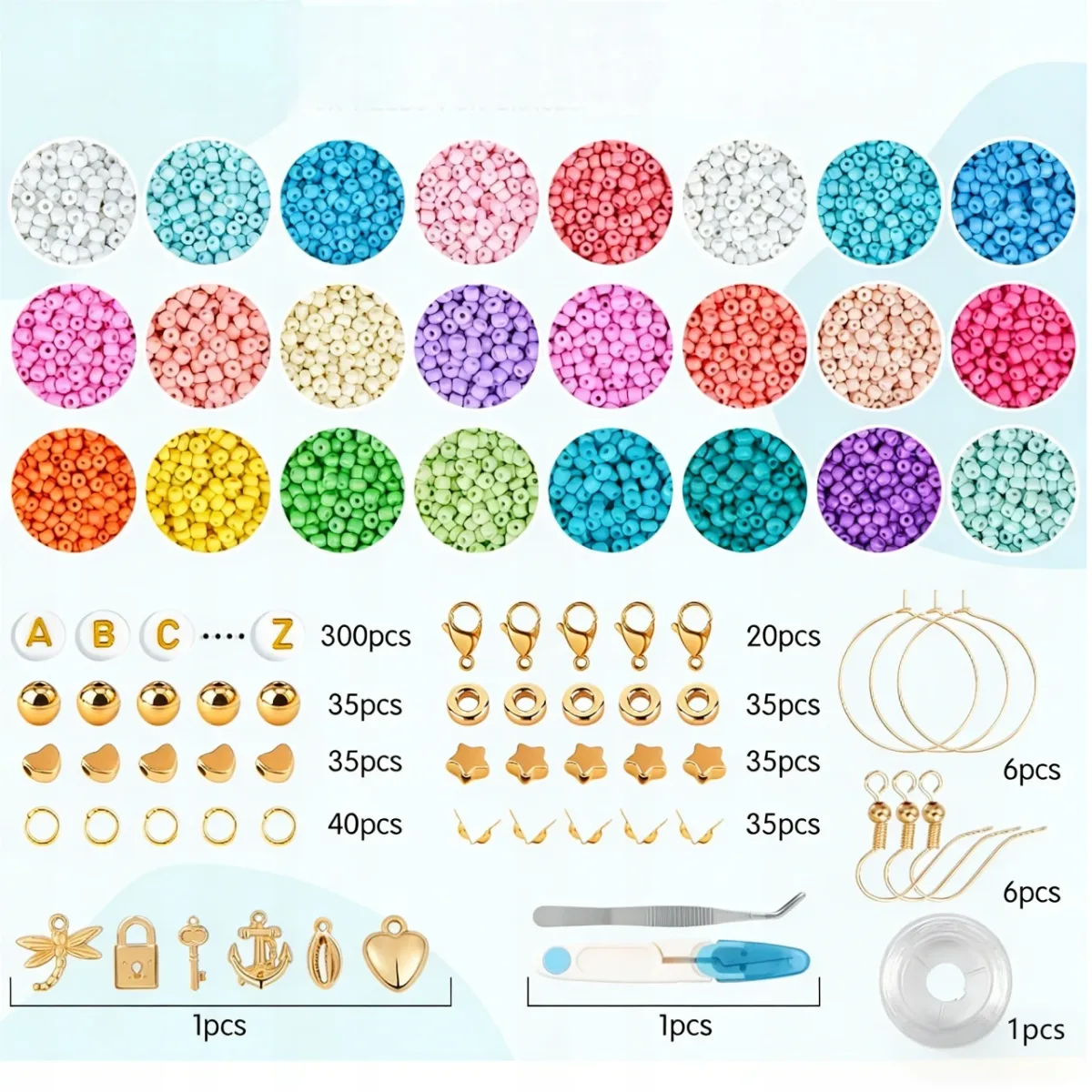 Kit 10 800 perles lettres pour bracelets DIY photo 4