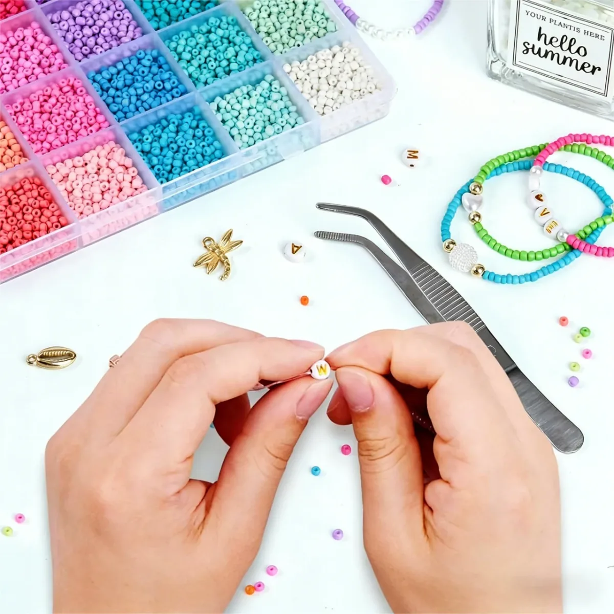 Kit 10 800 perles lettres pour bracelets DIY photo 5