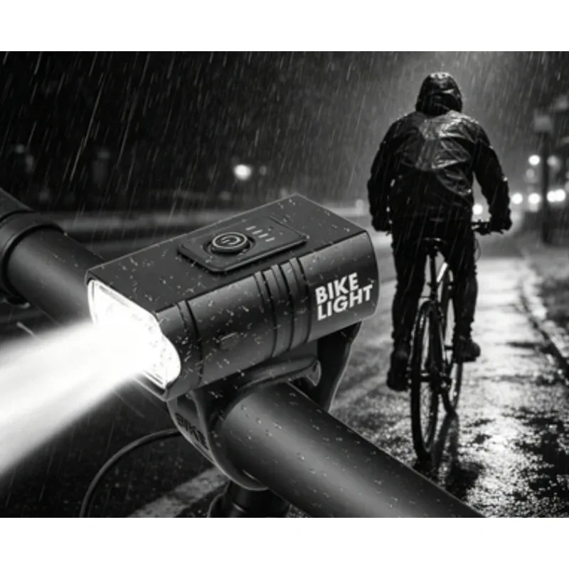 Lampe vélo USB rechargeable affichage batterie - high-tech Maxi Trouvaille photo 2