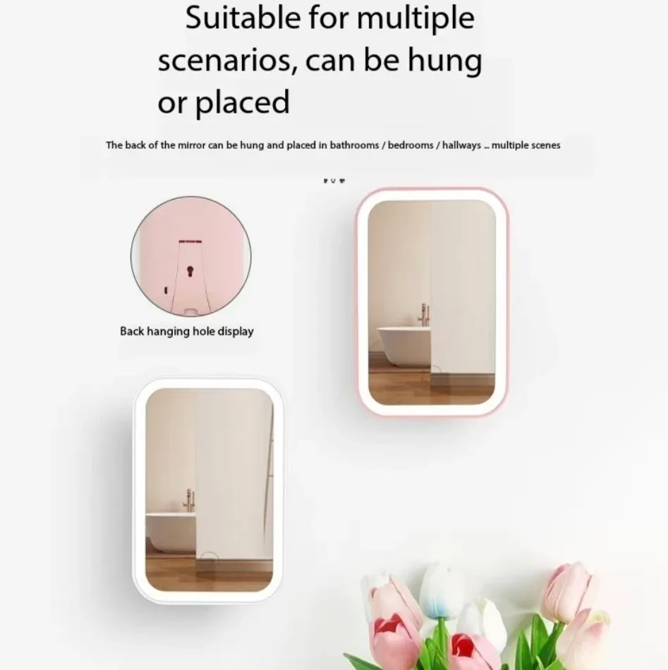 Miroir de maquillage LED tactile pliable photo 3