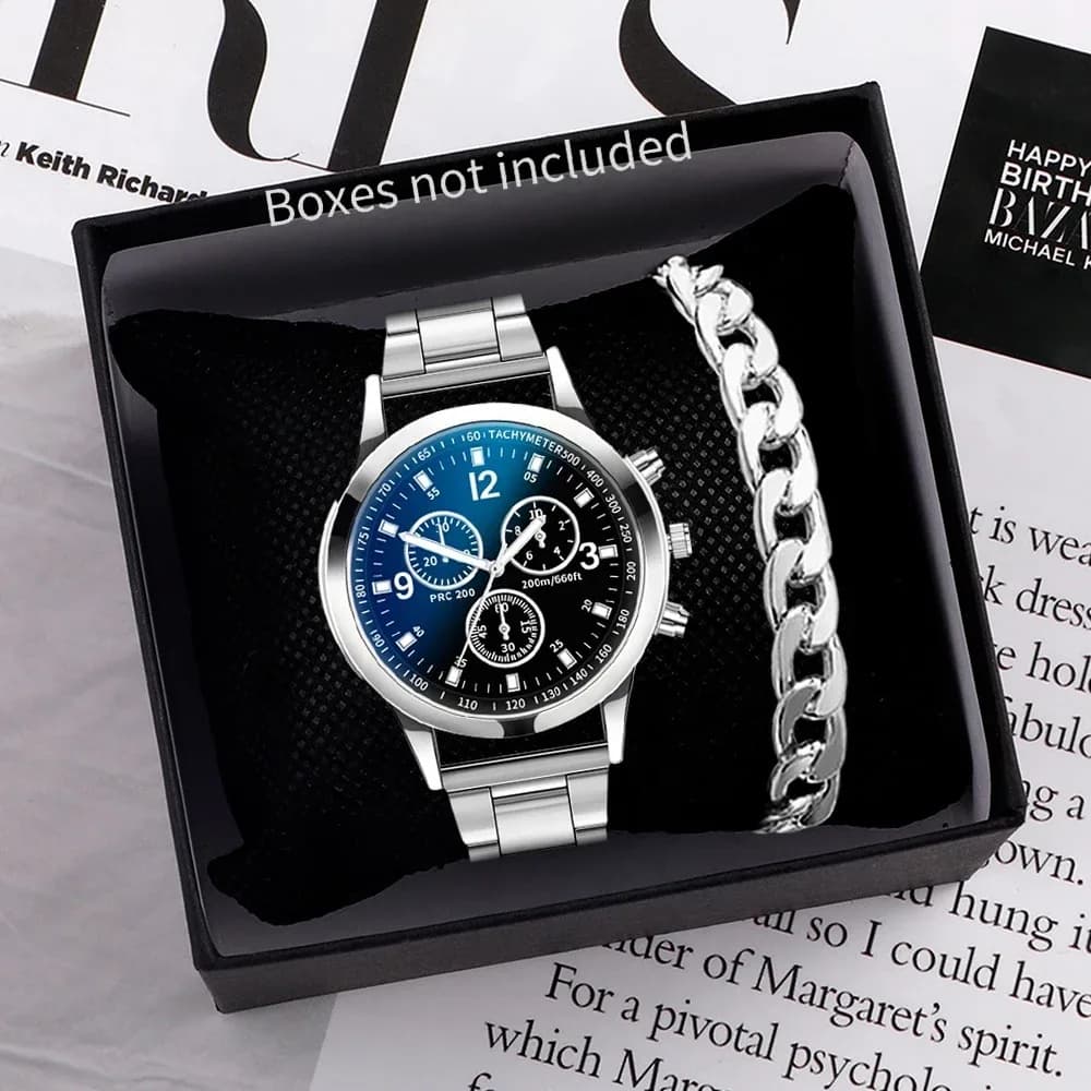 Montre homme quartz bracelet acier - accessoires Maxi Trouvaille