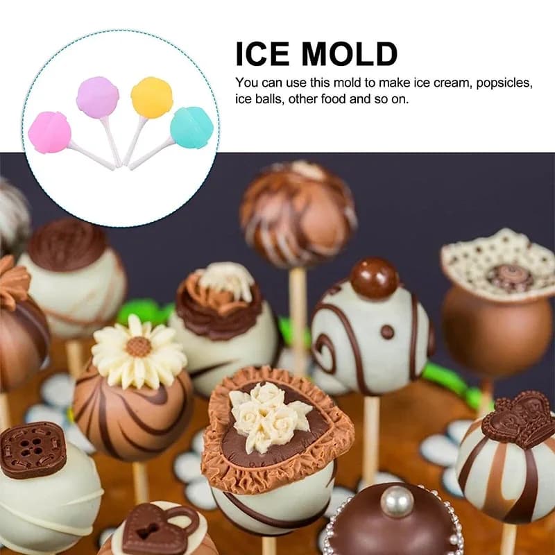 Moules à glaces en silicone avec bâtonnets photo 5