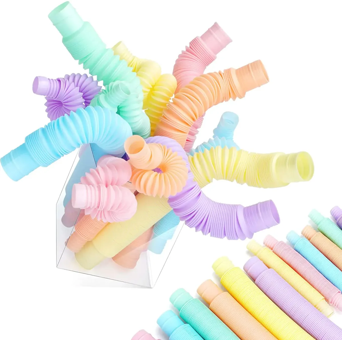 Pop tubes sensoriels colorés - lot de 4 - enfant Maxi Trouvaille photo 2