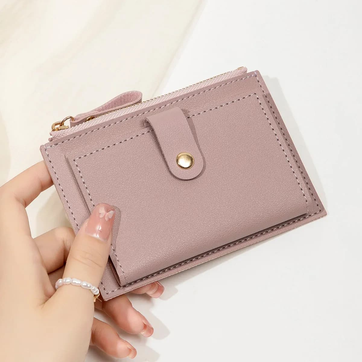 Porte-cartes ultra-fin en cuir pour femme - accessoires Maxi Trouvaille