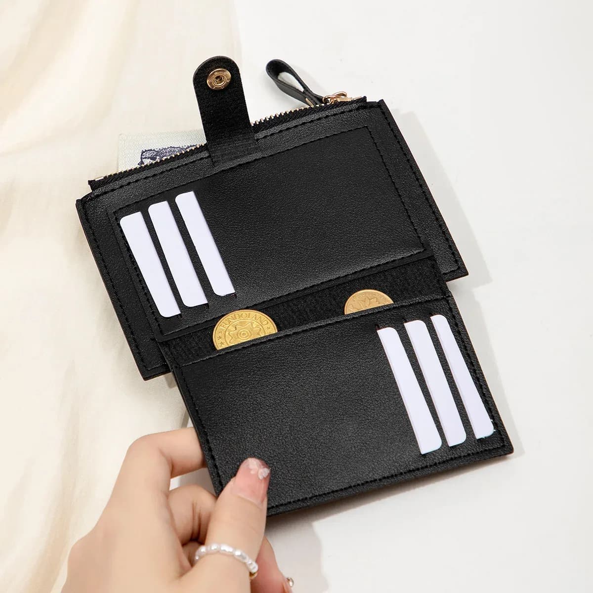 Porte-cartes ultra-fin en cuir pour femme - accessoires Maxi Trouvaille photo 2
