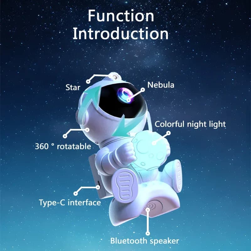 Projecteur galaxie astronaute avec enceinte photo 3