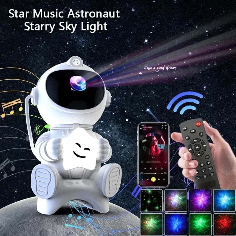 Projecteur galaxie astronaute avec enceinte photo 4
