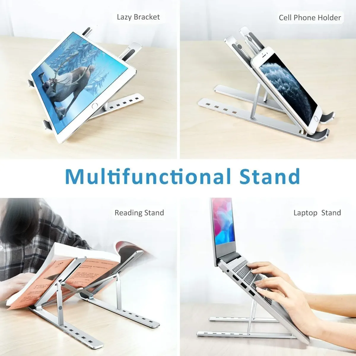Support PC portable pliant aluminium ajustable - high-tech Maxi Trouvaille photo 3