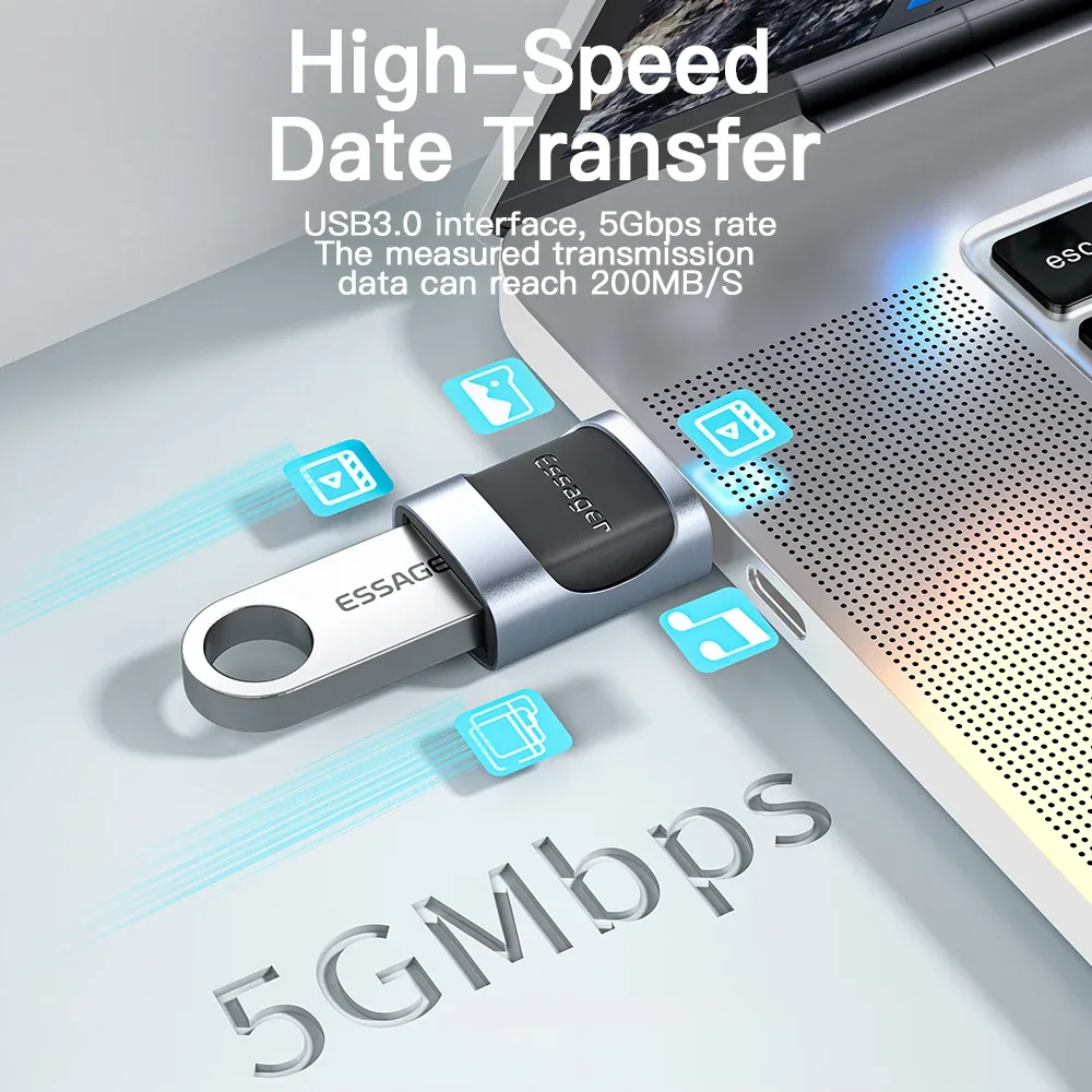 Adaptateur OTG USB 3.0 vers USB-C Essager - accessoires Maxi Trouvaille photo 3