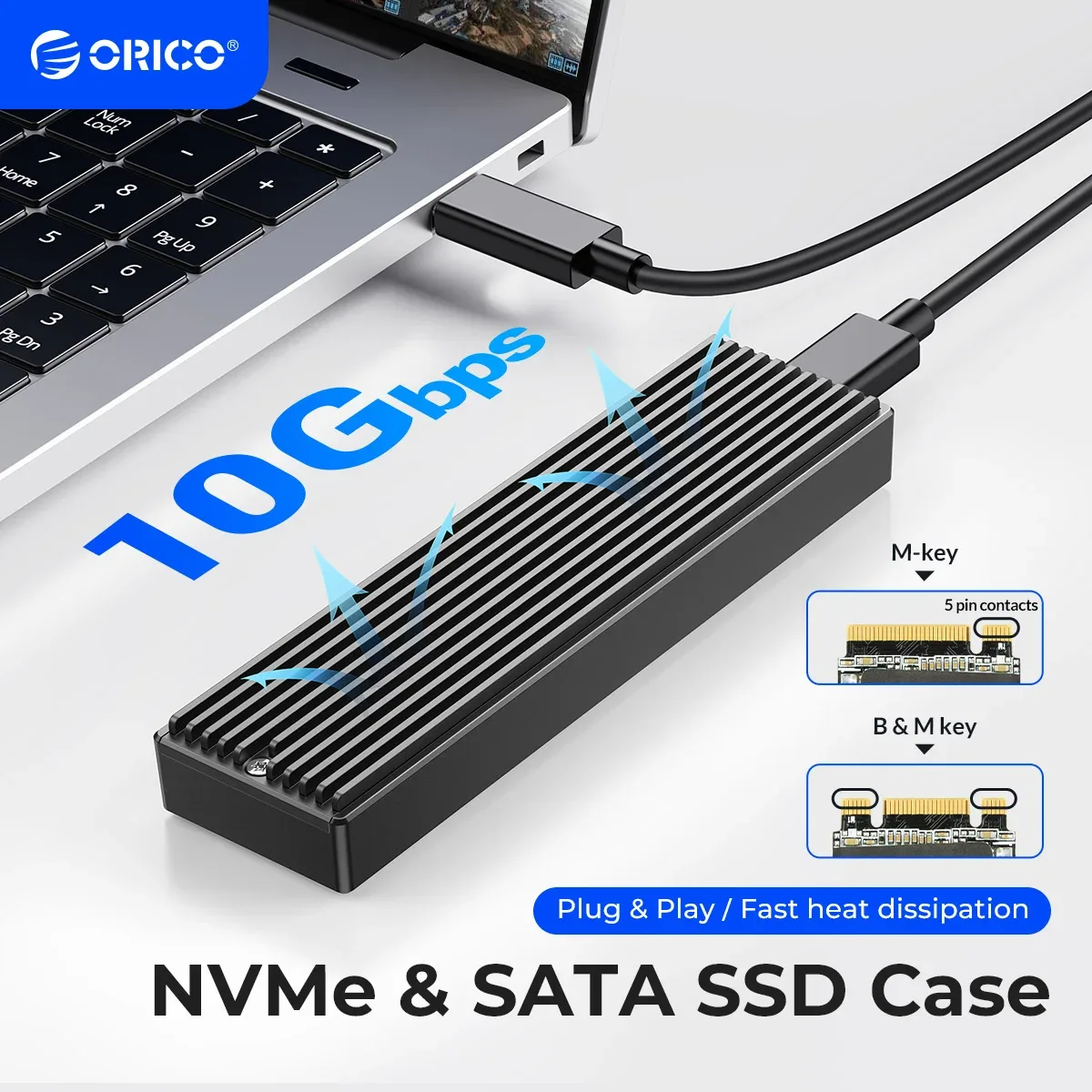 Boîtier SSD M.2 NVMe USB-C 10 Gbit/s ORICO - high-tech Maxi Trouvaille