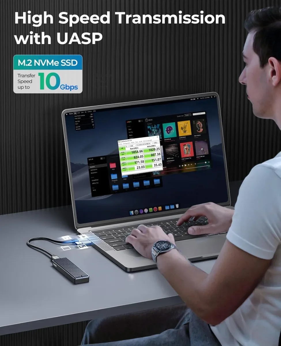 Boîtier SSD M.2 NVMe USB-C 10 Gbit/s ORICO - high-tech Maxi Trouvaille photo 2