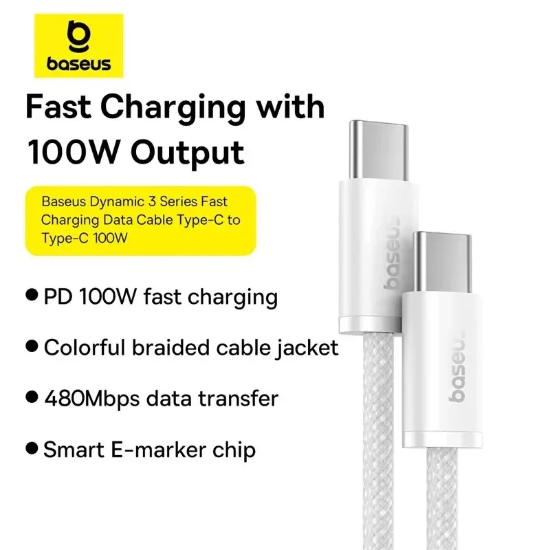 Câble Baseus 100W USB-C - accessoires Maxi Trouvaille photo 4