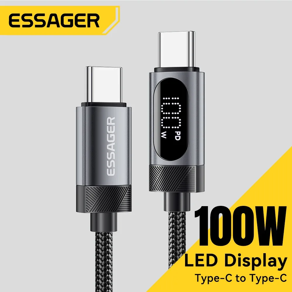 Câble USB-C 100 W à affichage numérique Essager - accessoires Maxi Trouvaille