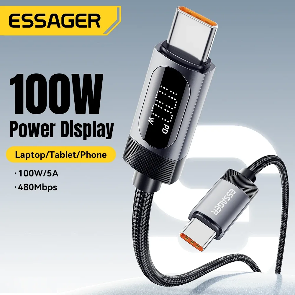 Câble USB-C 100 W à affichage numérique Essager - accessoires Maxi Trouvaille photo 2