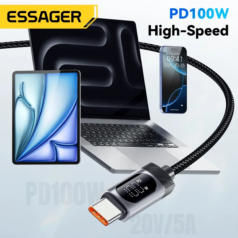Câble USB-C 100 W à affichage numérique Essager - accessoires Maxi Trouvaille photo 3