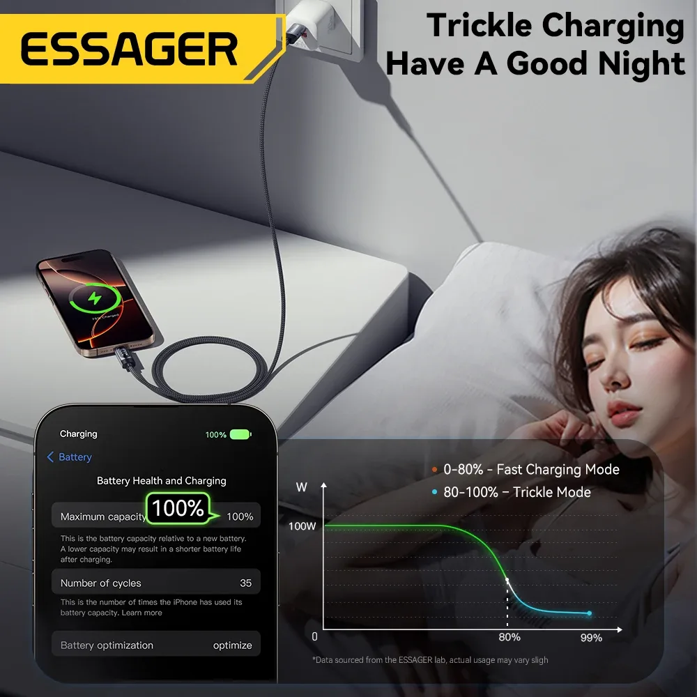 Câble USB-C 100 W à affichage numérique Essager - accessoires Maxi Trouvaille photo 5