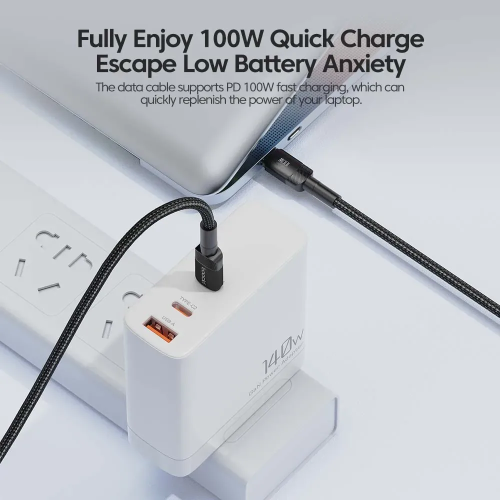 Câble USB-C 100W tressé charge rapide - accessoires Maxi Trouvaille photo 2