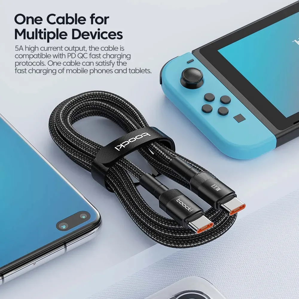 Câble USB-C 100W tressé charge rapide - accessoires Maxi Trouvaille photo 3