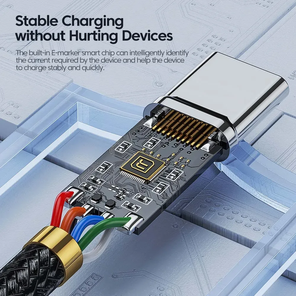 Câble USB-C 100W tressé charge rapide - accessoires Maxi Trouvaille photo 5