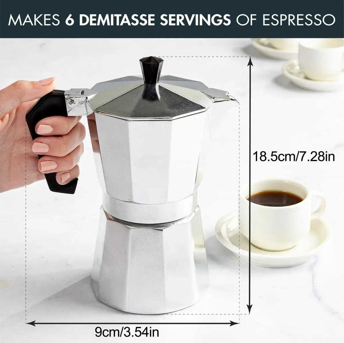 Cafetière italienne Moka en aluminium - cuisine Maxi Trouvaille photo 4