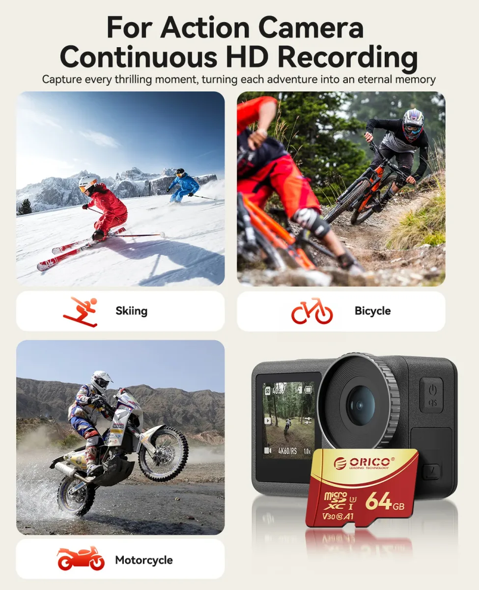 Carte microSDXC 64 Go ORICO V30 - high-tech Maxi Trouvaille photo 3