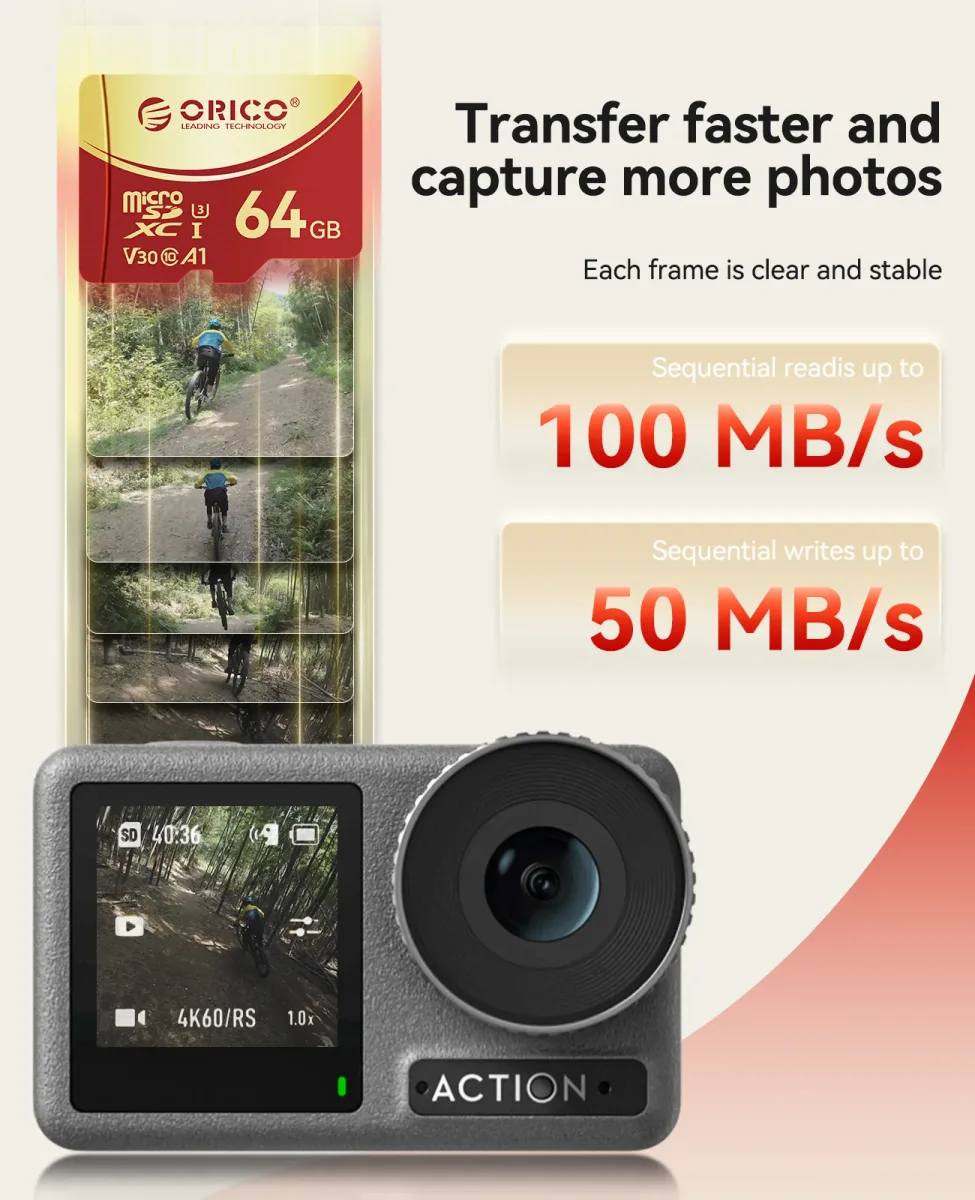Carte microSDXC 64 Go ORICO V30 - high-tech Maxi Trouvaille photo 4