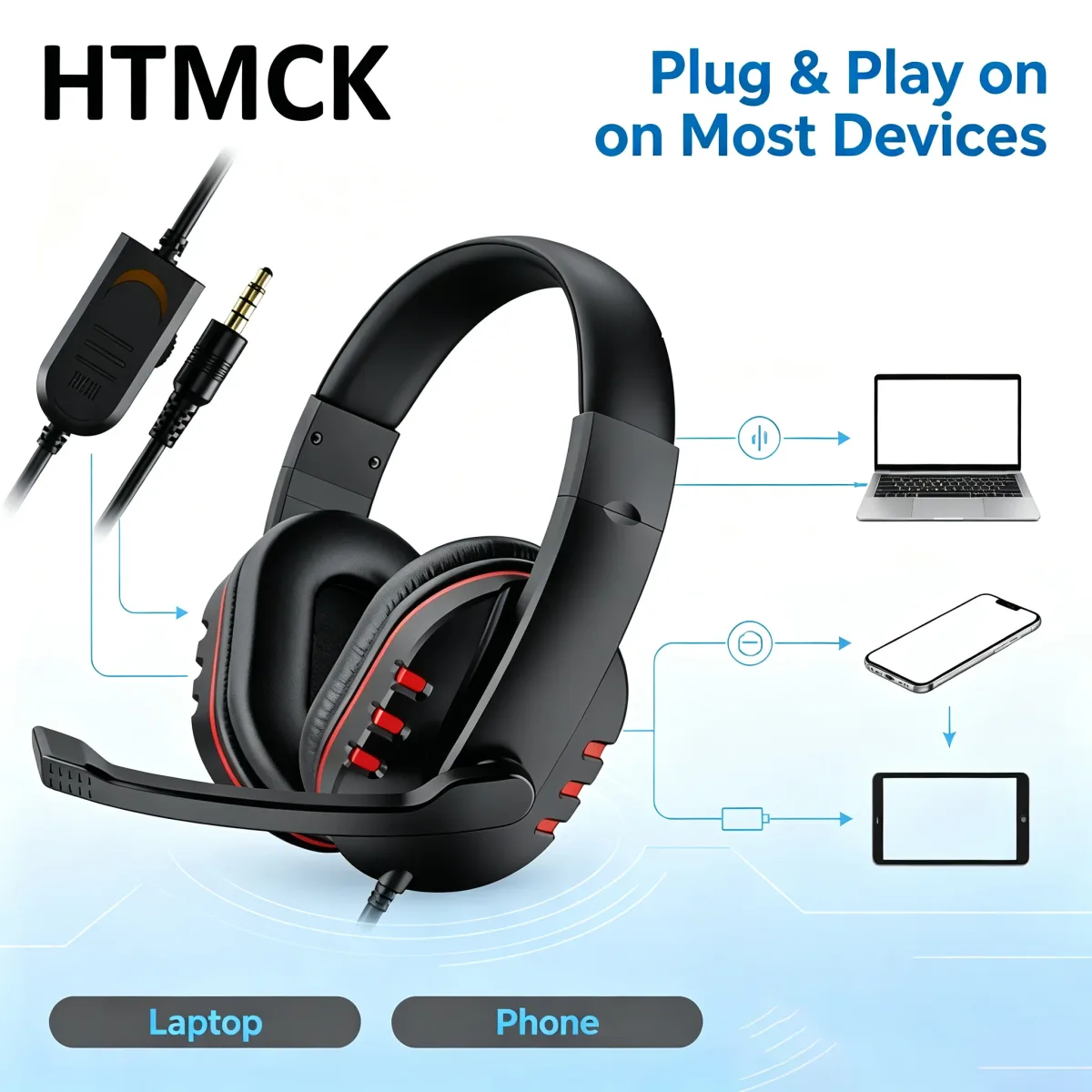 Casque gaming filaire avec micro antibruit - gaming Maxi Trouvaille photo 4