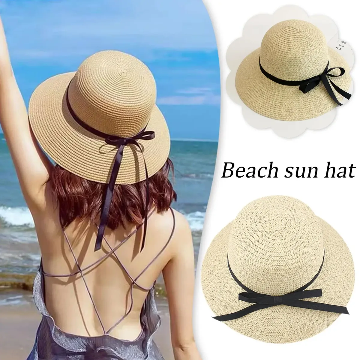 Chapeau de paille pliable UPF 50+