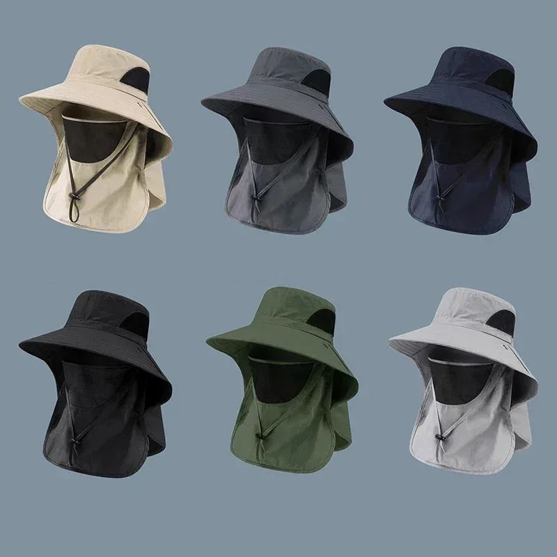 Chapeau de soleil anti-UV avec rabat de cou - mode Maxi Trouvaille