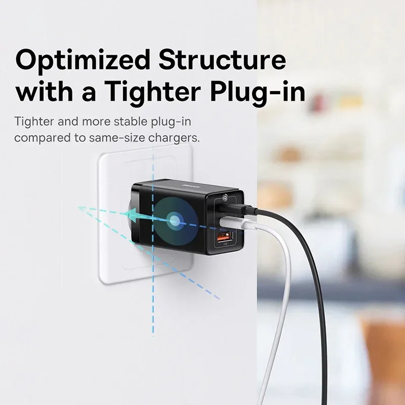 Chargeur Baseus GaN 65W multiport - high-tech Maxi Trouvaille photo 4