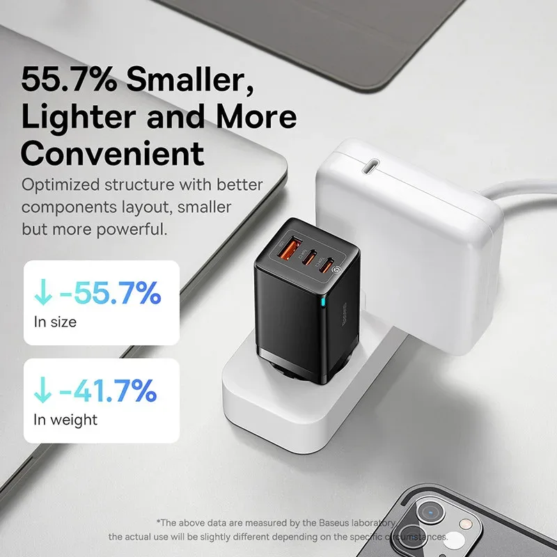 Chargeur Baseus GaN 65W multiport - high-tech Maxi Trouvaille photo 6