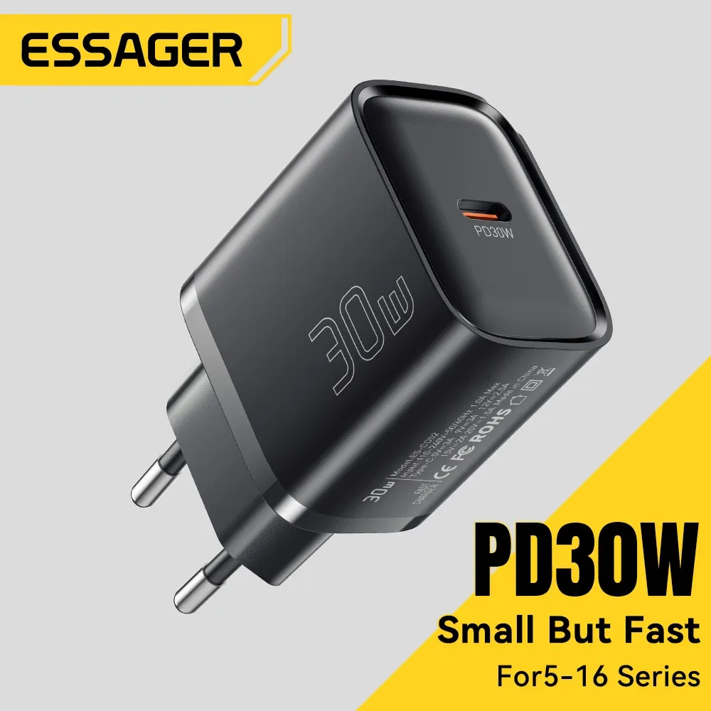 Chargeur mini 30 W USB-C Essager - accessoires Maxi Trouvaille