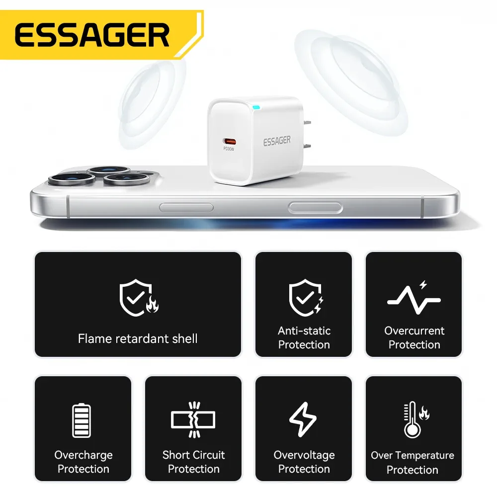 Chargeur mini 30 W USB-C Essager - accessoires Maxi Trouvaille photo 6