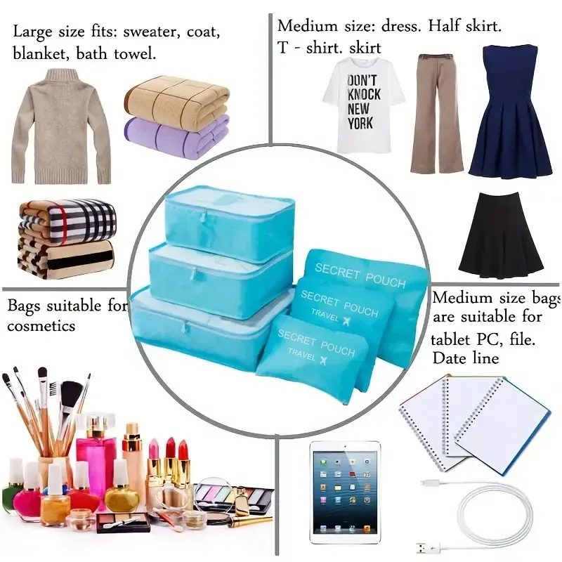 Cubes de rangement valise - lot de 6 - accessoires Maxi Trouvaille photo 3