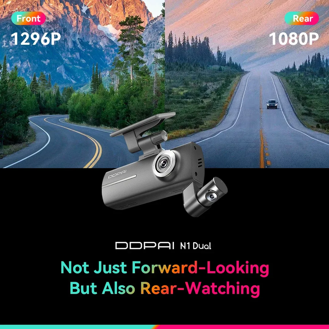 Dashcam DDPAI N1 avant et arrière - auto-moto Maxi Trouvaille photo 2
