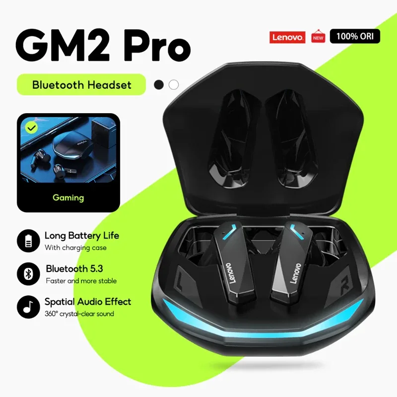 Écouteurs Lenovo GM2 Pro Bluetooth 5.3 - accessoires Maxi Trouvaille