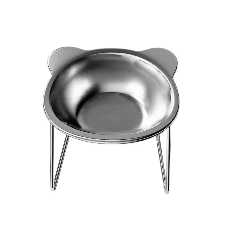 Gamelle inclinée en inox pour chat et chien - animaux Maxi Trouvaille